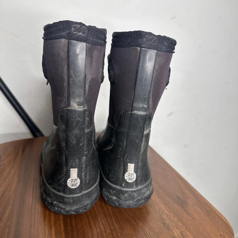 Bogs‎ Kids Grasp Solid Black Waterproof Insulated Winter Boots Size 13 78768-001